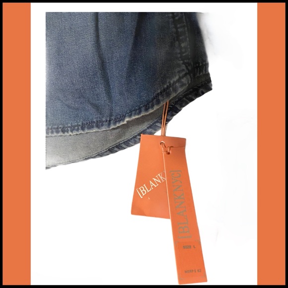 NWT BLANKNYC GIRLS’S Sz 10 Cotten snap Denim Shirt - Picture 8 of 9